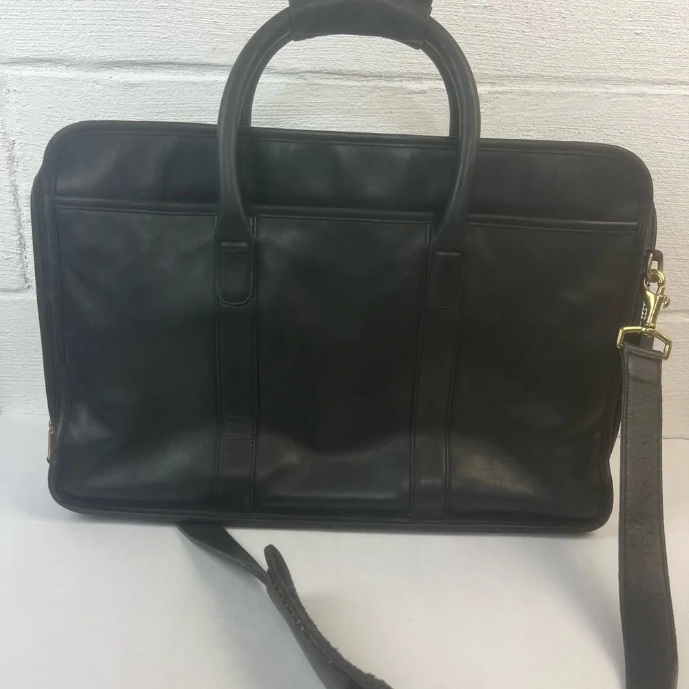 Coach Legacy Black Leather Briefcase 0538